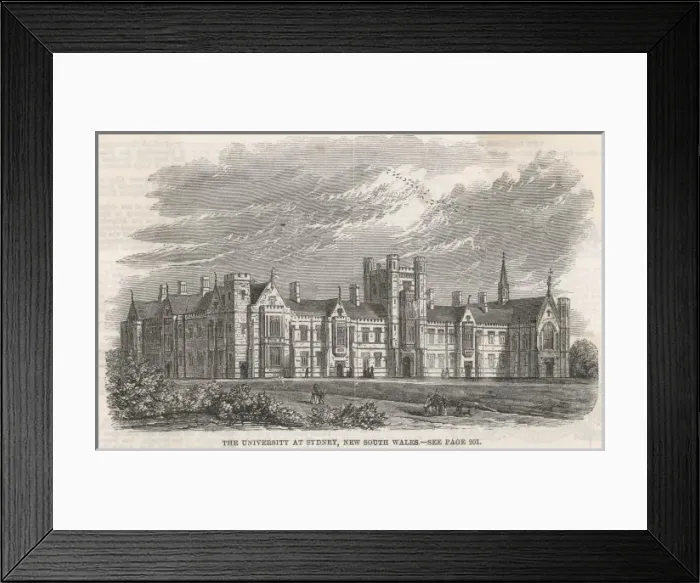 Framed Print : Sydney University / 1859 Framed Print : Sydney University / 1859