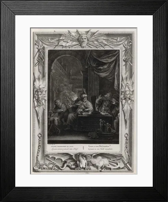 Framed Print : Lycaon Becomes a Wolf Framed Print : Lycaon Becomes a Wolf