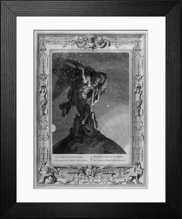 Framed Print : Atlas Holds up Heavens Framed Print : Atlas Holds up Heavens