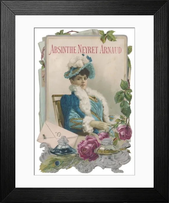 Framed Print : Absinthe Showcard Framed Print : Absinthe Showcard
