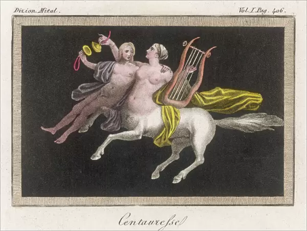 Female Centaur & Harp