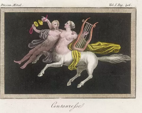Female Centaur & Harp