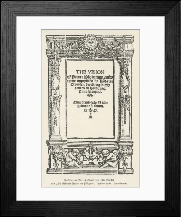 Framed Print : Piers Plowman / Frontis Framed Print : Piers Plowman / Frontis