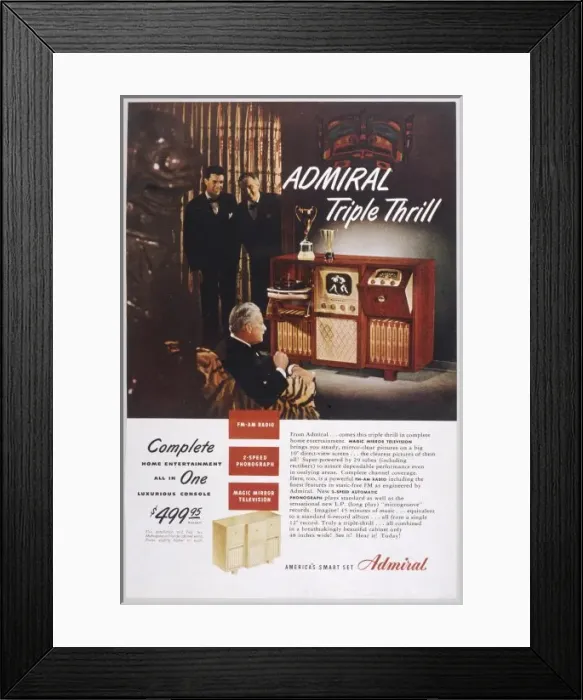 Framed Print : American TV Advert Framed Print : American TV Advert