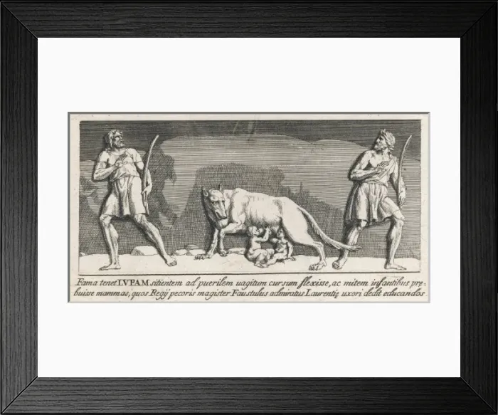 Framed Print : Romulus & Remus & Wolf Framed Print : Romulus & Remus & Wolf