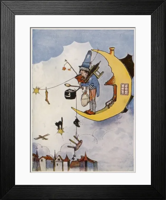Framed Print : Man in Moon (Anon) Framed Print : Man in Moon (Anon)