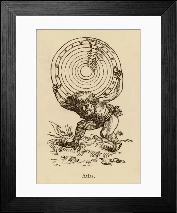 Framed Print : Atlas & Planets Framed Print : Atlas & Planets