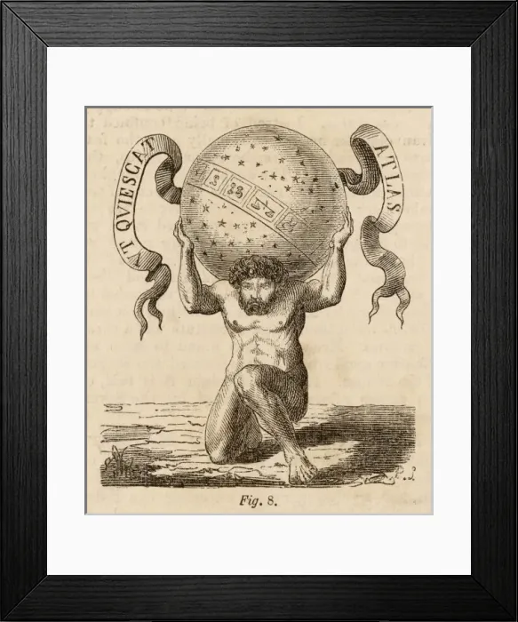 Framed Print : Atlas & Heavens Framed Print : Atlas & Heavens