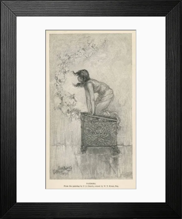 Framed Print : Pandora and her Box Framed Print : Pandora and her Box