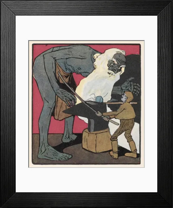 Framed Print : Youth Learns Fear / Grimm Framed Print : Youth Learns Fear / Grimm