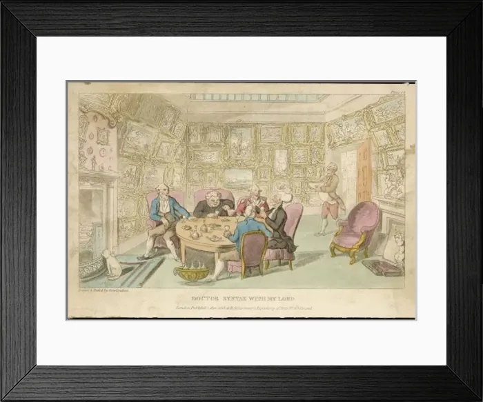 Framed Print : Dinner / Stately Home / 1813 Framed Print : Dinner / Stately Home / 1813