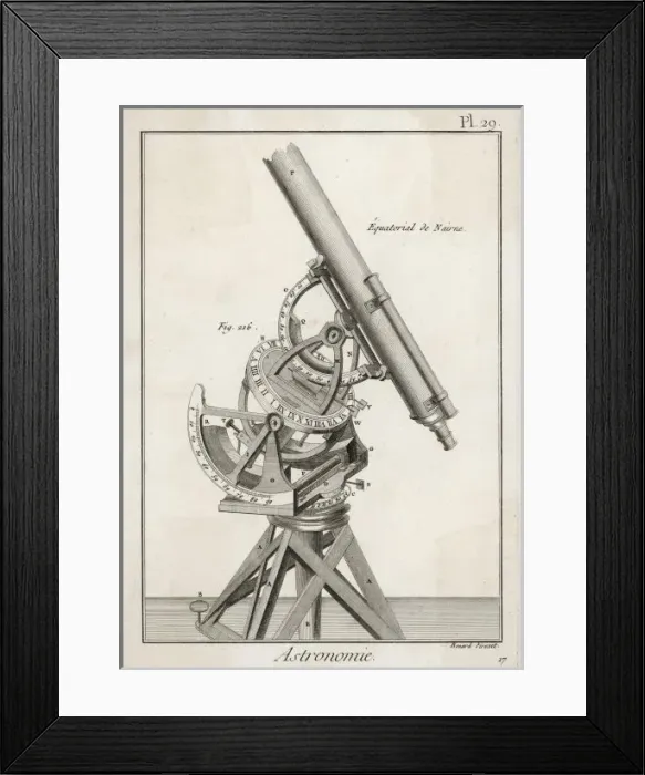 Framed Print : Nairn / Telescope / Diderot Framed Print : Nairn / Telescope / Diderot
