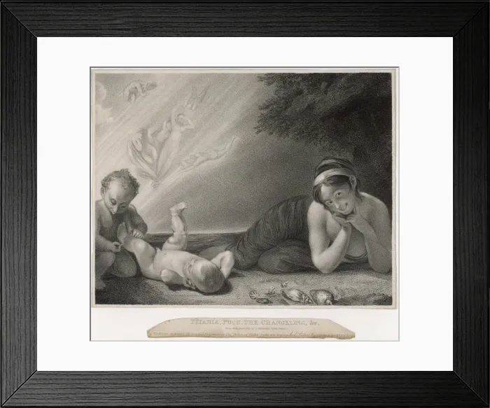 Framed Print : Titania, Puck, Changeling Framed Print : Titania, Puck, Changeling