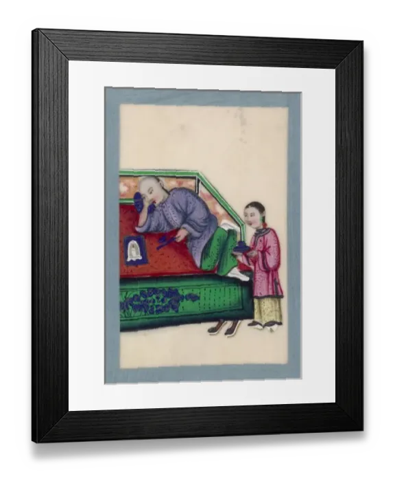 Framed Print : Chinese Opium Smoker Framed Print : Chinese Opium Smoker