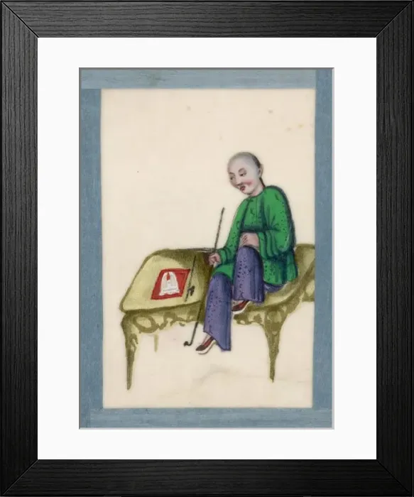 Framed Print : A Chinese Smoker Framed Print : A Chinese Smoker
