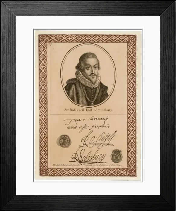 Framed Print : Robert Cecil / & Autograph Framed Print : Robert Cecil / & Autograph