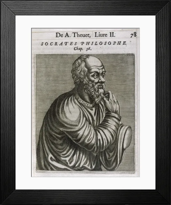 Framed Print : Socrates / Thevet / 1584 Framed Print : Socrates / Thevet / 1584