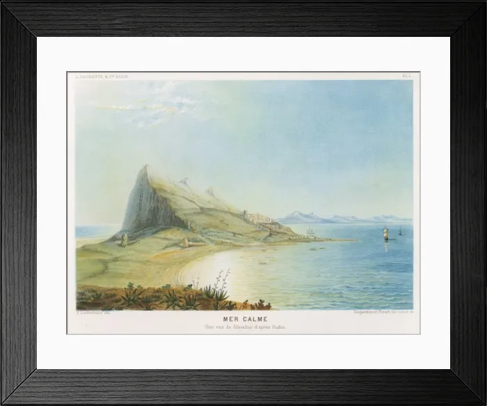 Framed Print : Gibraltar / Fredol / 1865 Framed Print : Gibraltar / Fredol / 1865