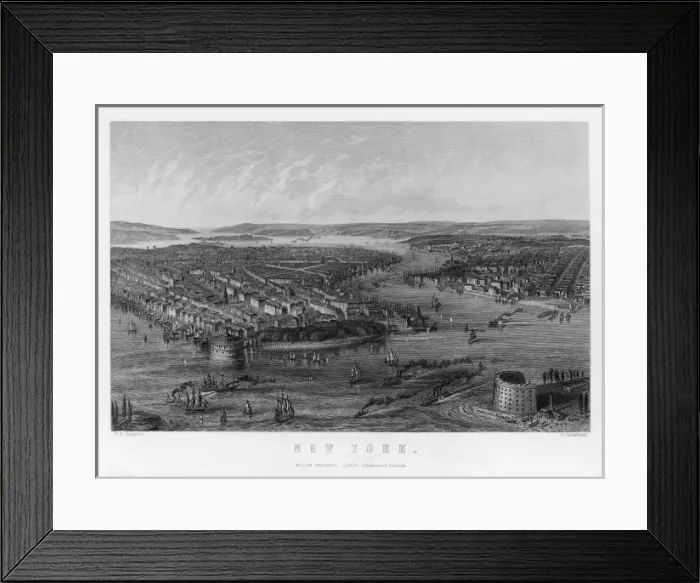 Framed Print : New York / 1850 / Sargent Framed Print : New York / 1850 / Sargent
