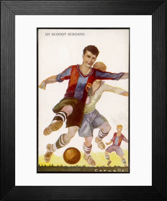 Framed Print : Football / Spanish Card Framed Print : Football / Spanish Card