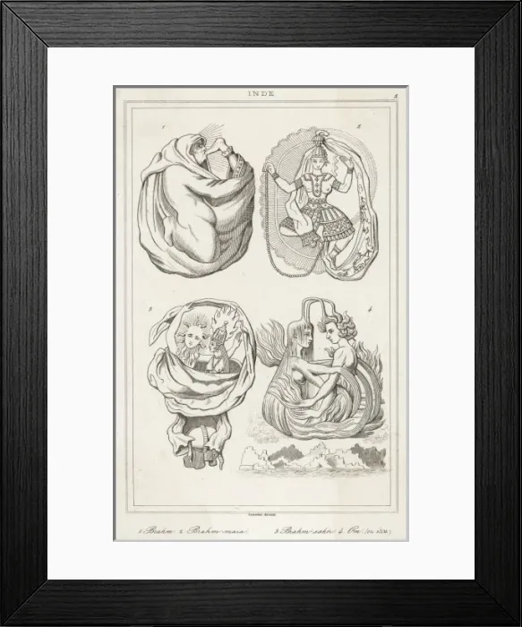 Framed Print : Hindhuism / Brahma and Om Framed Print : Hindhuism / Brahma and Om