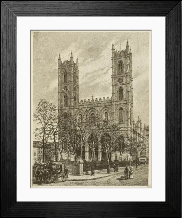 Framed Print : Montreal / Church / 1884 Framed Print : Montreal / Church / 1884