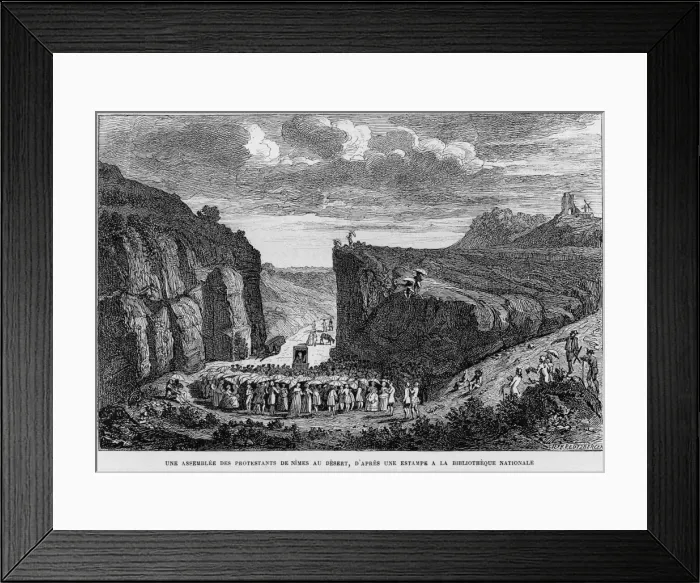 Framed Print : French Protestants Meet Framed Print : French Protestants Meet