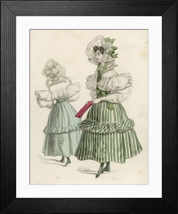 Framed Print : Viennese Fashion 1830 Framed Print : Viennese Fashion 1830