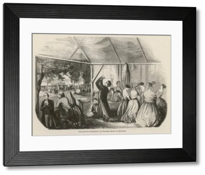 Framed Print : American Camp Meeting Framed Print : American Camp Meeting