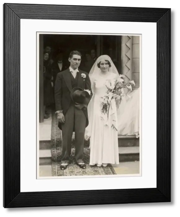 Framed Print : Wedded Couple 1930S Framed Print : Wedded Couple 1930S