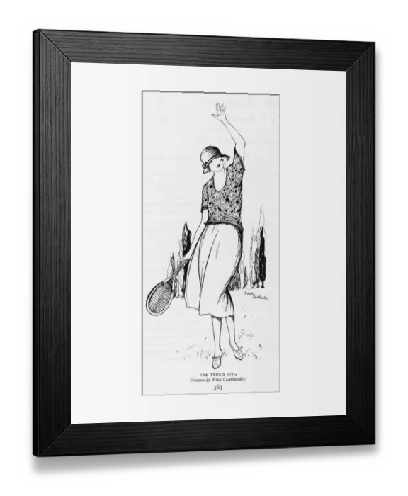 Framed Print : 1920S Tennis Girl Framed Print : 1920S Tennis Girl