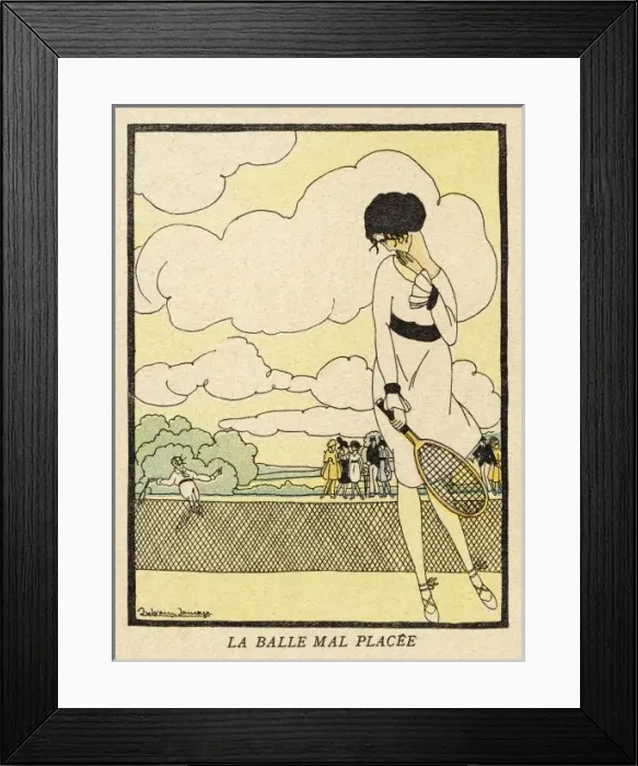 Framed Print : Tennis / Ball out 1919 Framed Print : Tennis / Ball out 1919