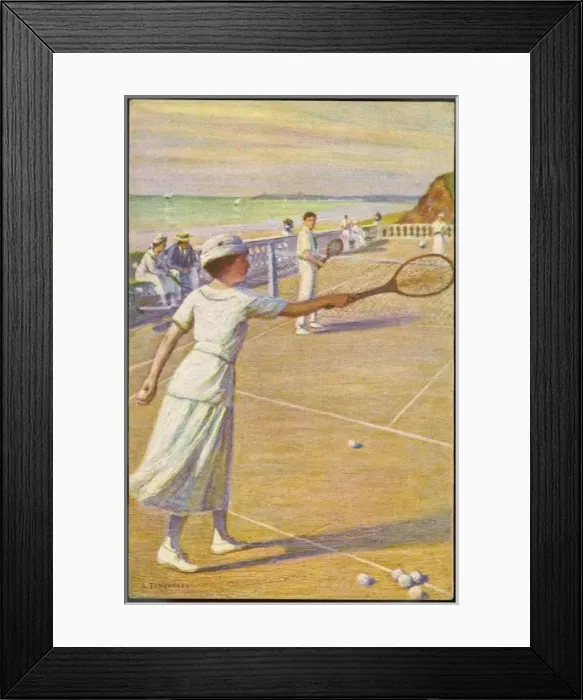 Framed Print : Tennis by the Sea Framed Print : Tennis by the Sea
