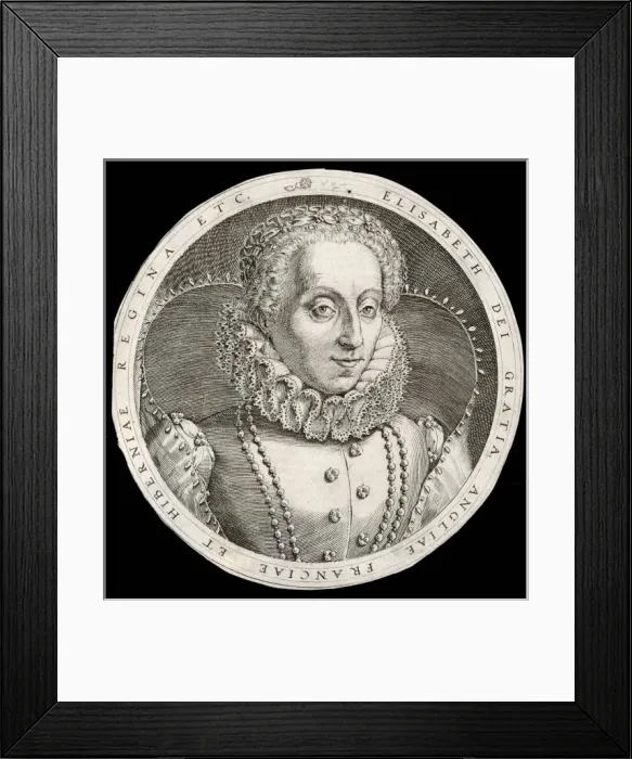 Framed Print : Elizabeth I / Dutch Eng Framed Print : Elizabeth I / Dutch Eng