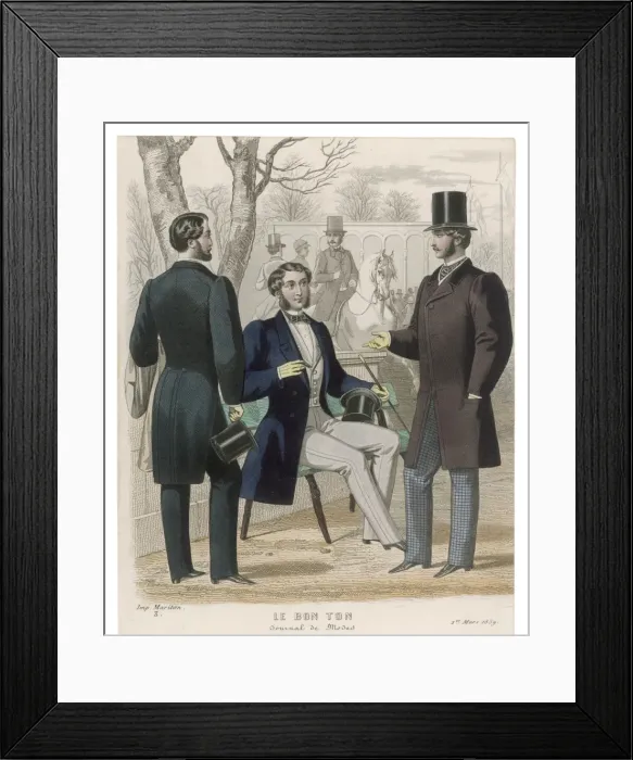 Framed Print : Costume / Men 1859 Framed Print : Costume / Men 1859