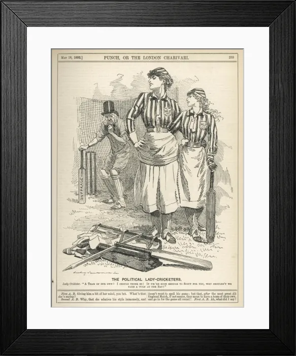 Framed Print : Women in Sport / Cricket Framed Print : Women in Sport / Cricket
