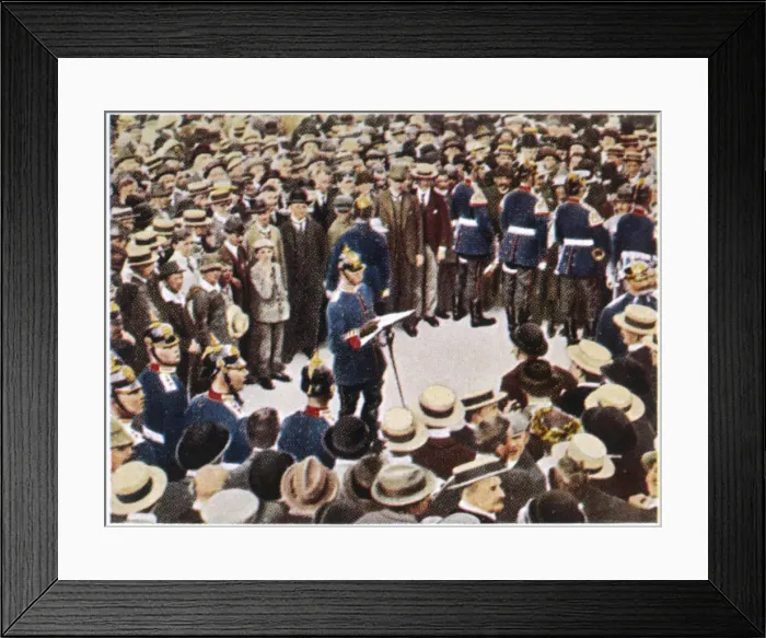 Framed Print : WWI / DANGER OF WAR / 1914 Framed Print : WWI / DANGER OF WAR / 1914