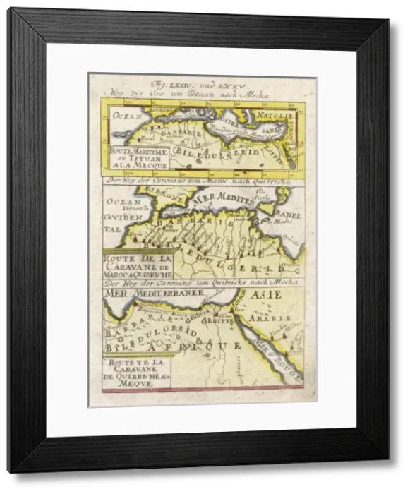 Framed Print : Mecca Pilgrim Routes Framed Print : Mecca Pilgrim Routes