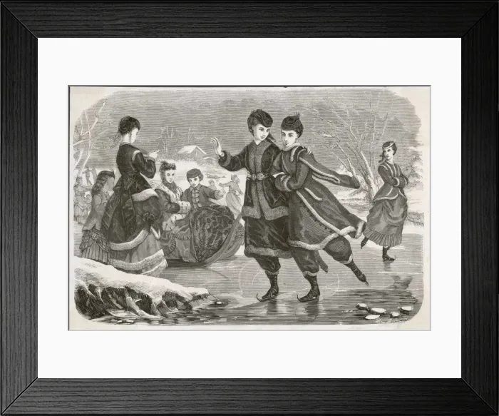 Framed Print : German Girls Skating Framed Print : German Girls Skating
