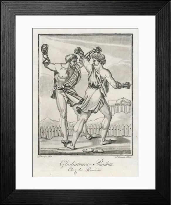 Framed Print : Pugilist Gladiators