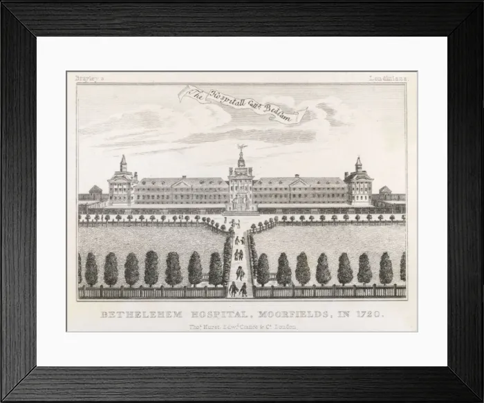Framed Print : Bethlehem Hospital / 1750 Framed Print : Bethlehem Hospital / 1750