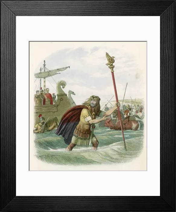 Framed Print : Caesar Invades 55 Bc