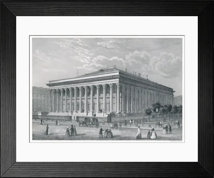 Framed Print : Paris Bourse C1856 Framed Print : Paris Bourse C1856