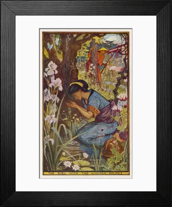 Framed Print : Racial / Japan / Girl / Wash Framed Print : Racial / Japan / Girl / Wash