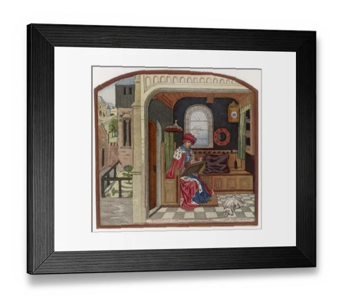 Framed Print : Nobleman Writing Framed Print : Nobleman Writing