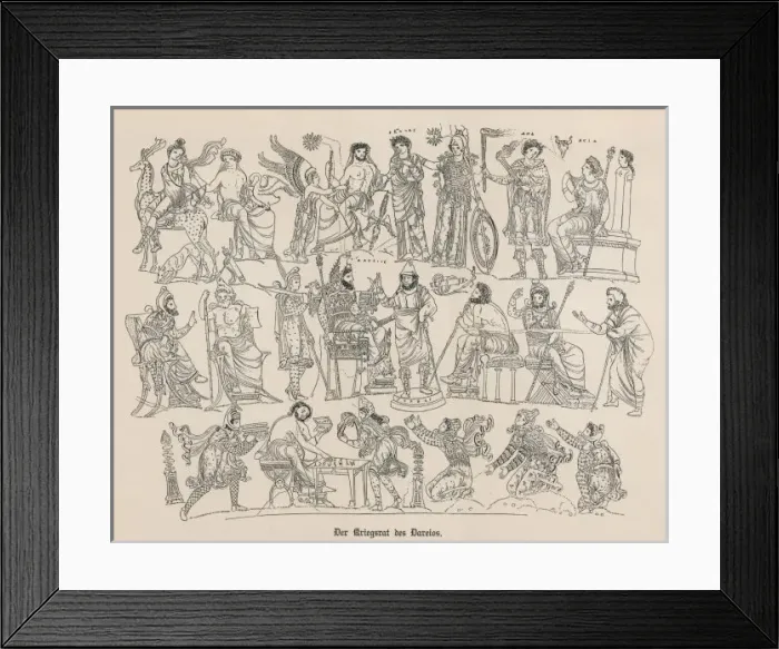 Framed Print : Council of Darius Framed Print : Council of Darius