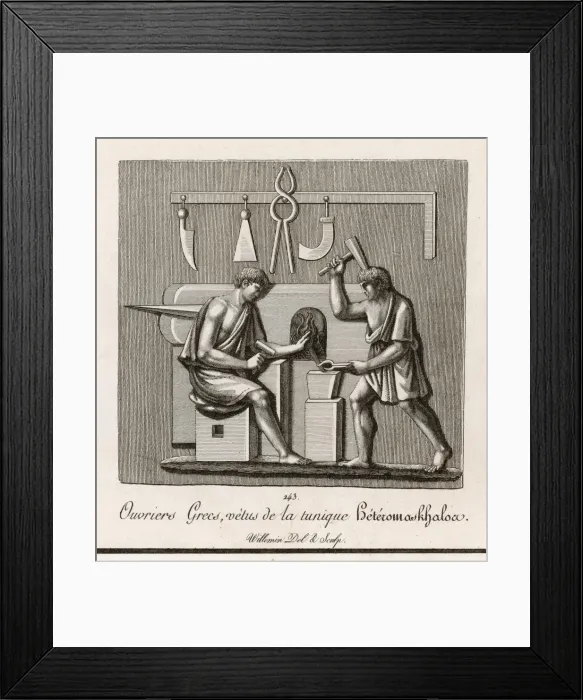 Framed Print : Greek Workmen / Industry Framed Print : Greek Workmen / Industry