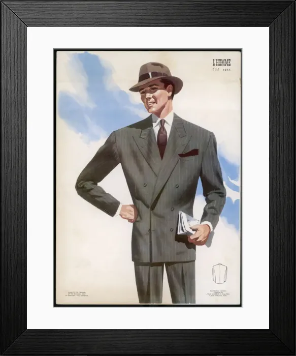 Framed Print : Costume / Man 1955 Framed Print : Costume / Man 1955