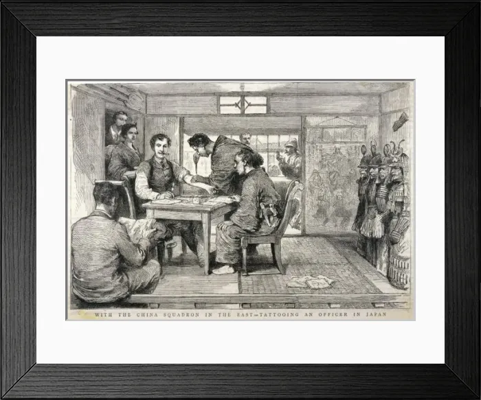 Framed Print : Tattooing, Japan Framed Print : Tattooing, Japan