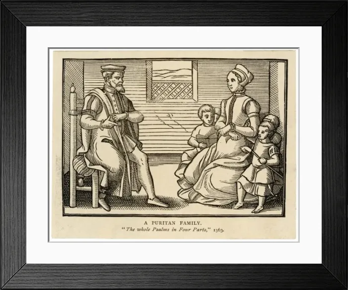 Framed Print : Pregnant Puritan, 1563 Framed Print : Pregnant Puritan, 1563